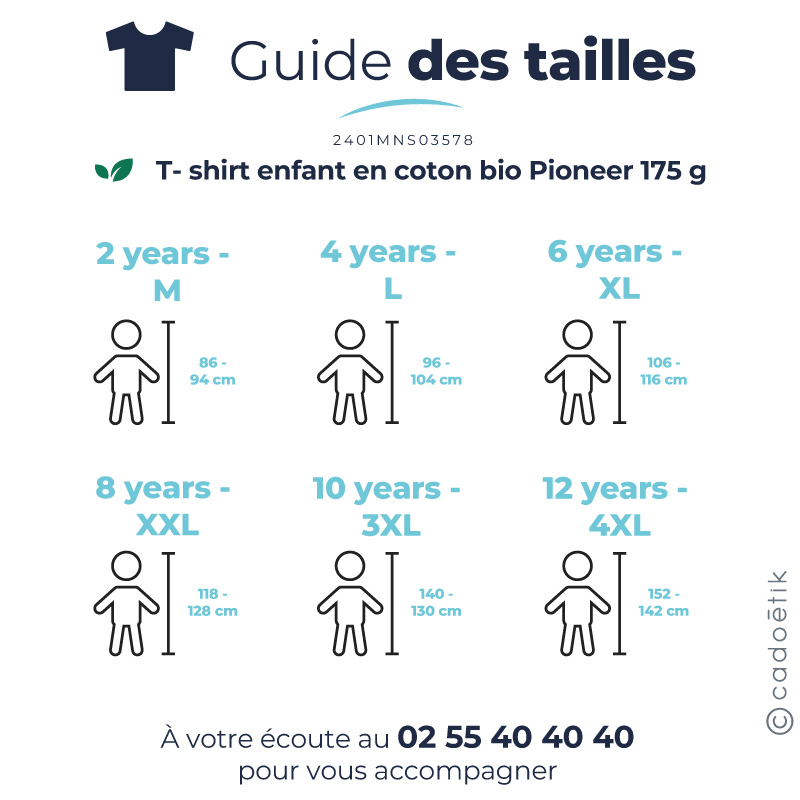 T- shirt enfant en coton bio Pioneer 175 g_5