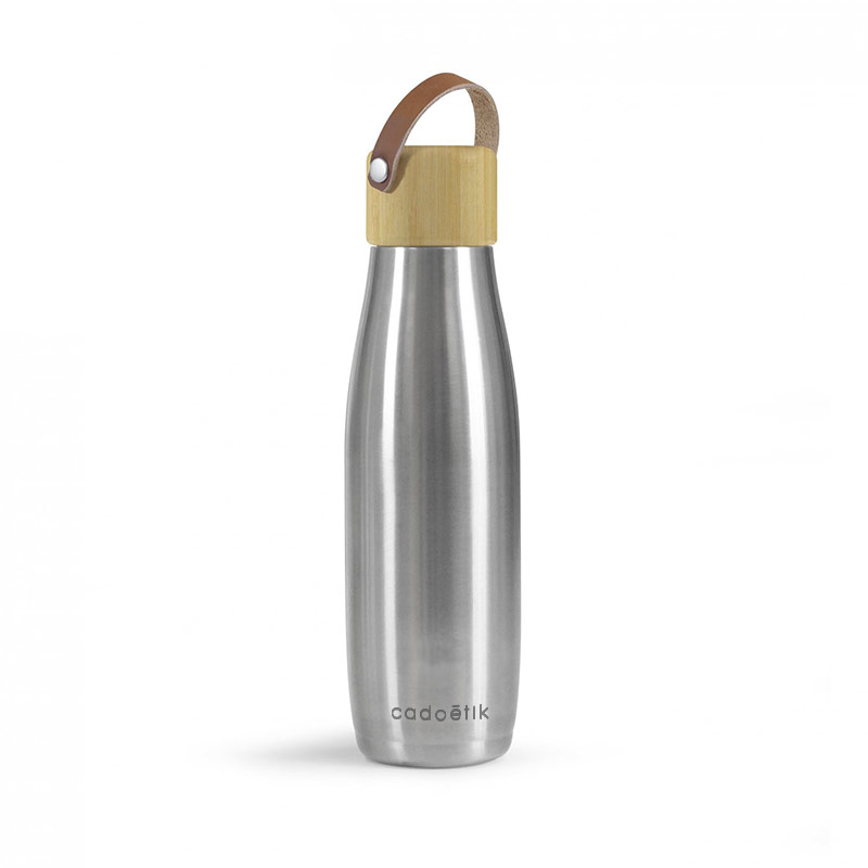 Bouteille isotherme en inox et bambou Isobou 480 mL_1