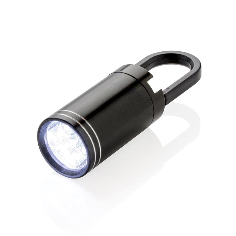 Lampe torche personnalisable LED Pull it - noir