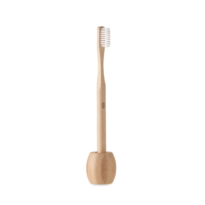 Brosse à dents en bambou avec support Kuila_3