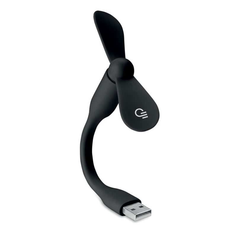Goodies - mini ventilateur publicitaire USB portable - noir