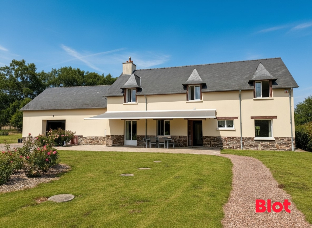 A VENDRE chez BLOT à BREAL-SOUS-MONTFORT Longère de 177m2 4chs+bureau sur 1.5Ha avec dépendances