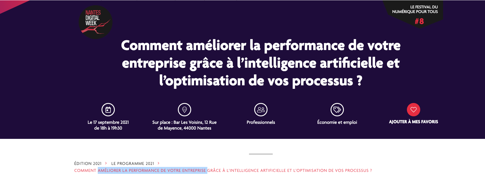 Nantes Digital : Améliorer la performance de votre entreprise