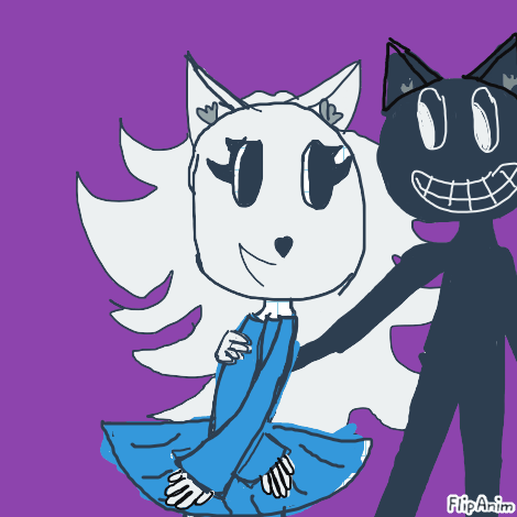 Lulu and Cartoon Cat - FlipAnim