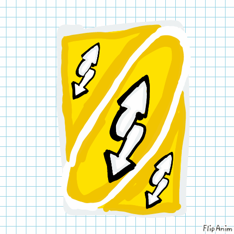 Yellow Uno Reverse Card 