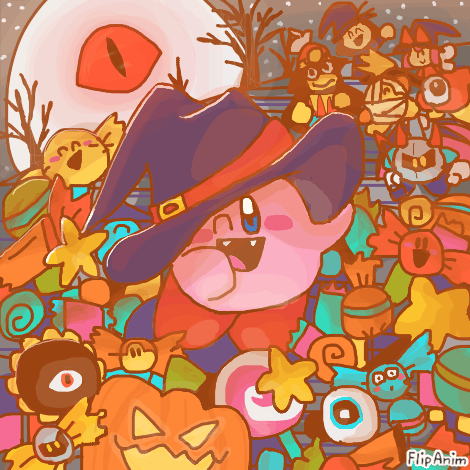 spooky month dance kirby - FlipAnim