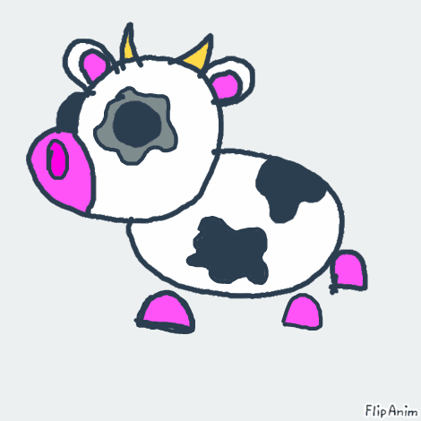 Neon Cow From Roblox Adopt Me Flipanim - gif roblox adopt me
