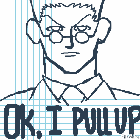 leorio sigma stare - FlipAnim