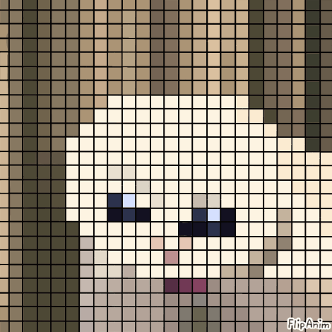 Crying cat pixel art - FlipAnim