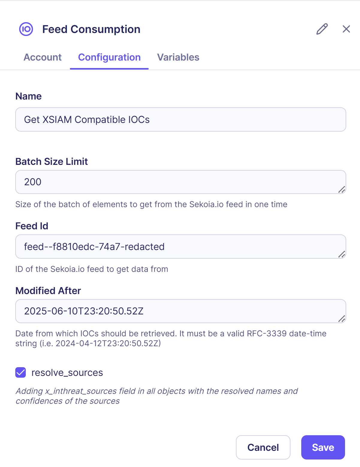 xsiam_custom_feed_consumption_configuration
