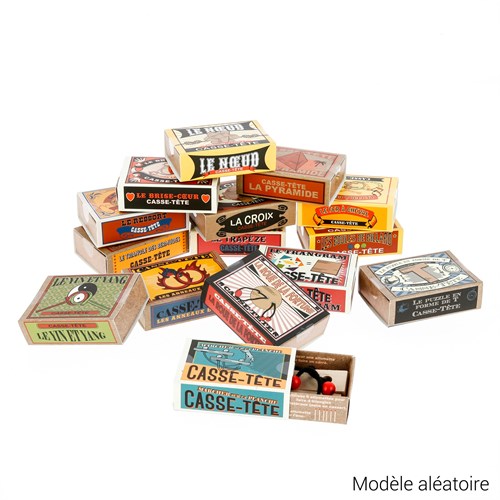 Casses-têtes dans des boite retro, format boite d'allumettes