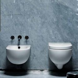 Sanitari sospesi moderni wc bidet e copriwater soft close NUVOLA 