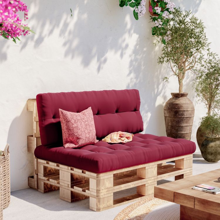 Quadrato Rivestimento di Alta qualità per mobili da Giardino 45 x 45 x 10 cm in Diverse   Forme e Colori YYYL 2 Pezzi,Cuscini di Seduta Beige 