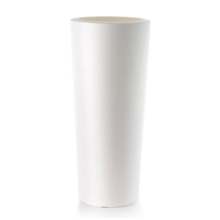 Vaso resina bianco riciclabile 110 cm per interni e esterni qualità italiana 
