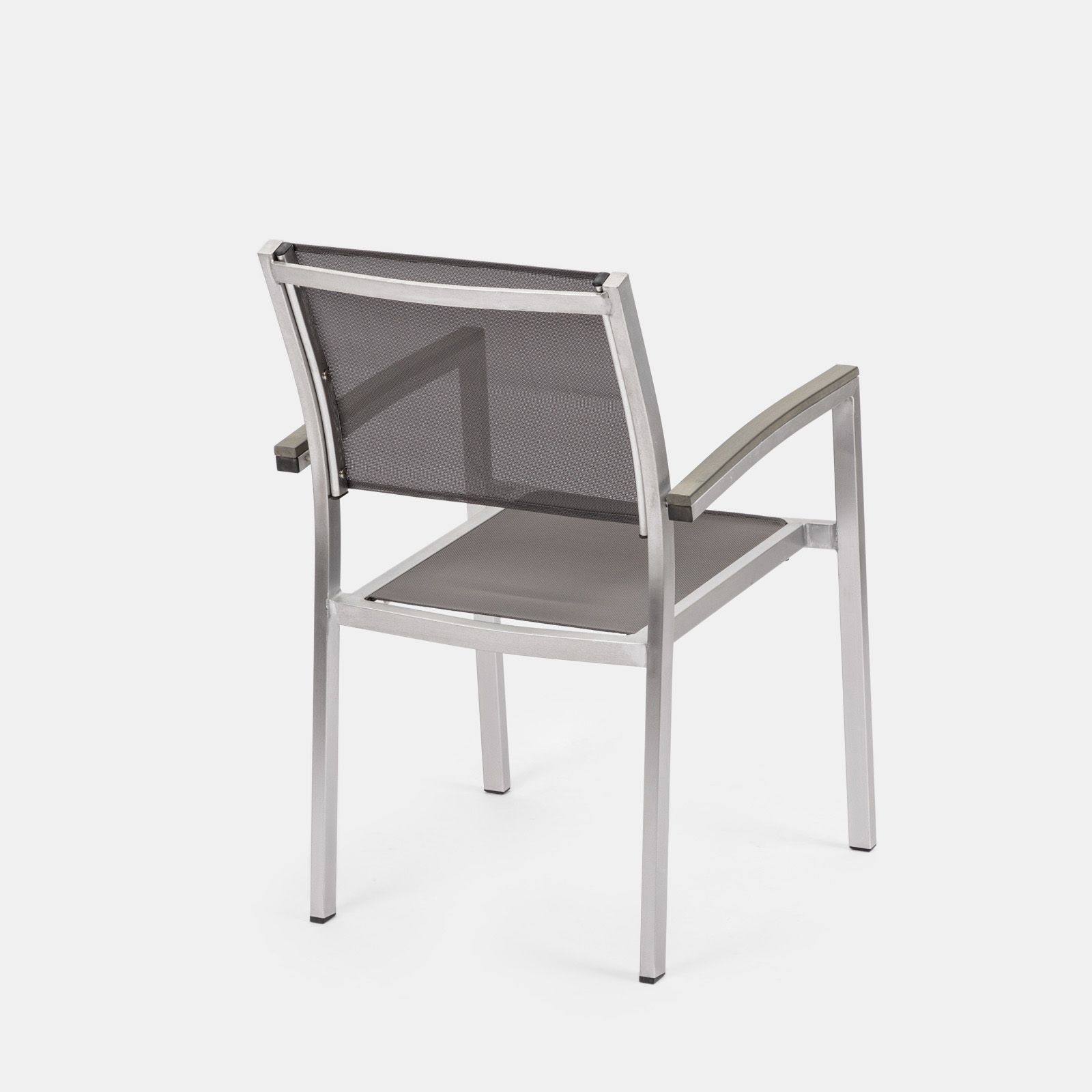 2 sedie impilabili con Tavolo Alto Rotondo Estink Set da Bar 3 pz in Alluminio 