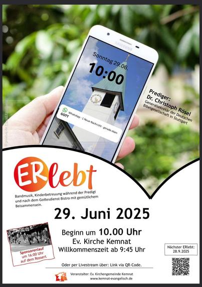 Plakat mit Handy 