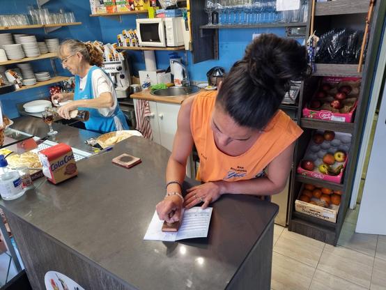 Erster Stempel im Café 