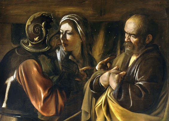 Caravaggio, Verleugnung des Petrus