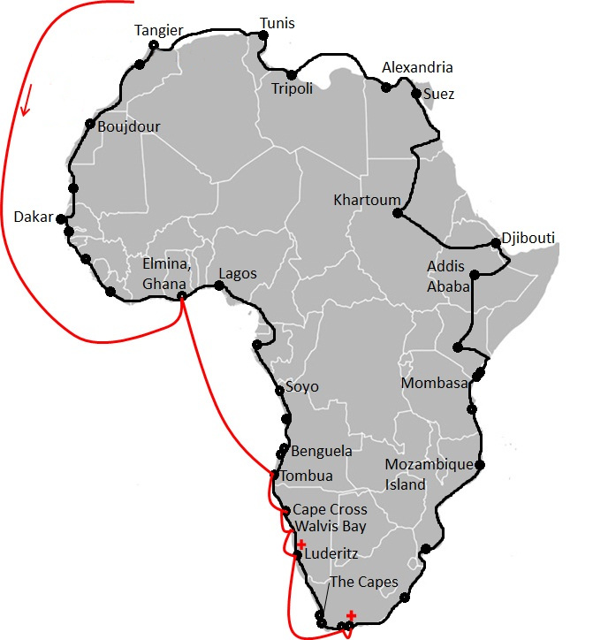 Le parcours des Portugais, XVe siècle