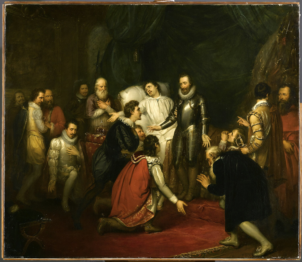 Henri III à son lit de mort, en 1589 Henri III à son lit de mort, en 1589