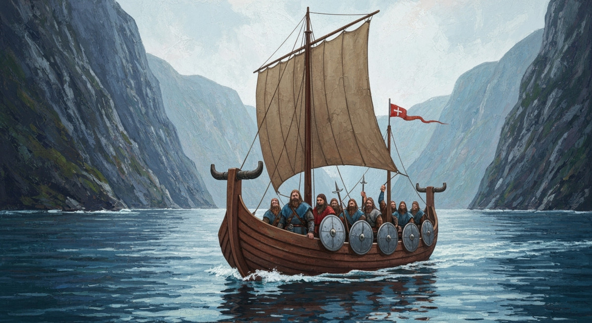 Illustration imaginaire de vikings