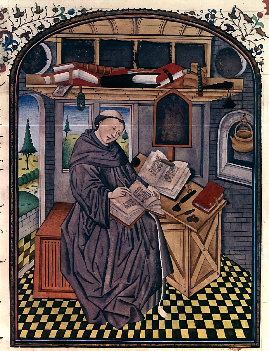 Copiste dans son atelier