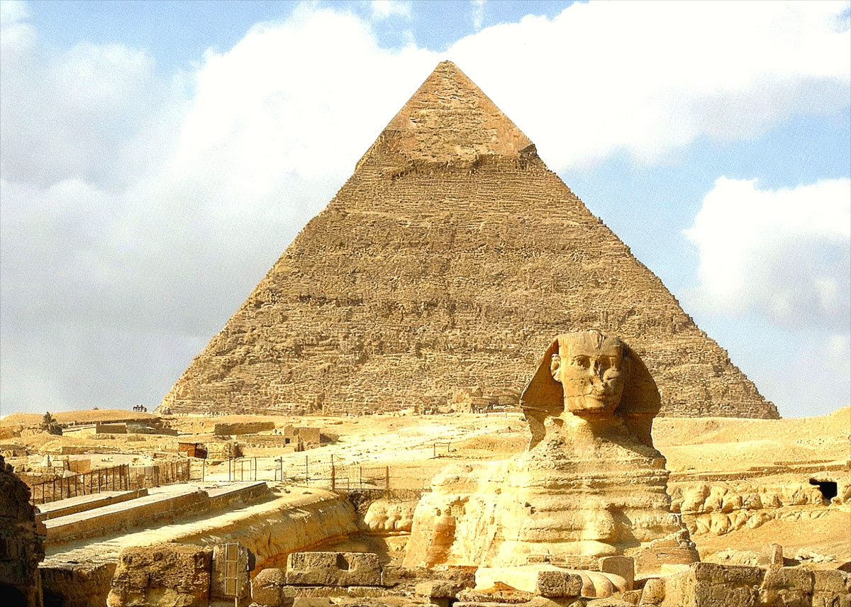 Le sphinx de Gizeh et la pyramide de Khéphren