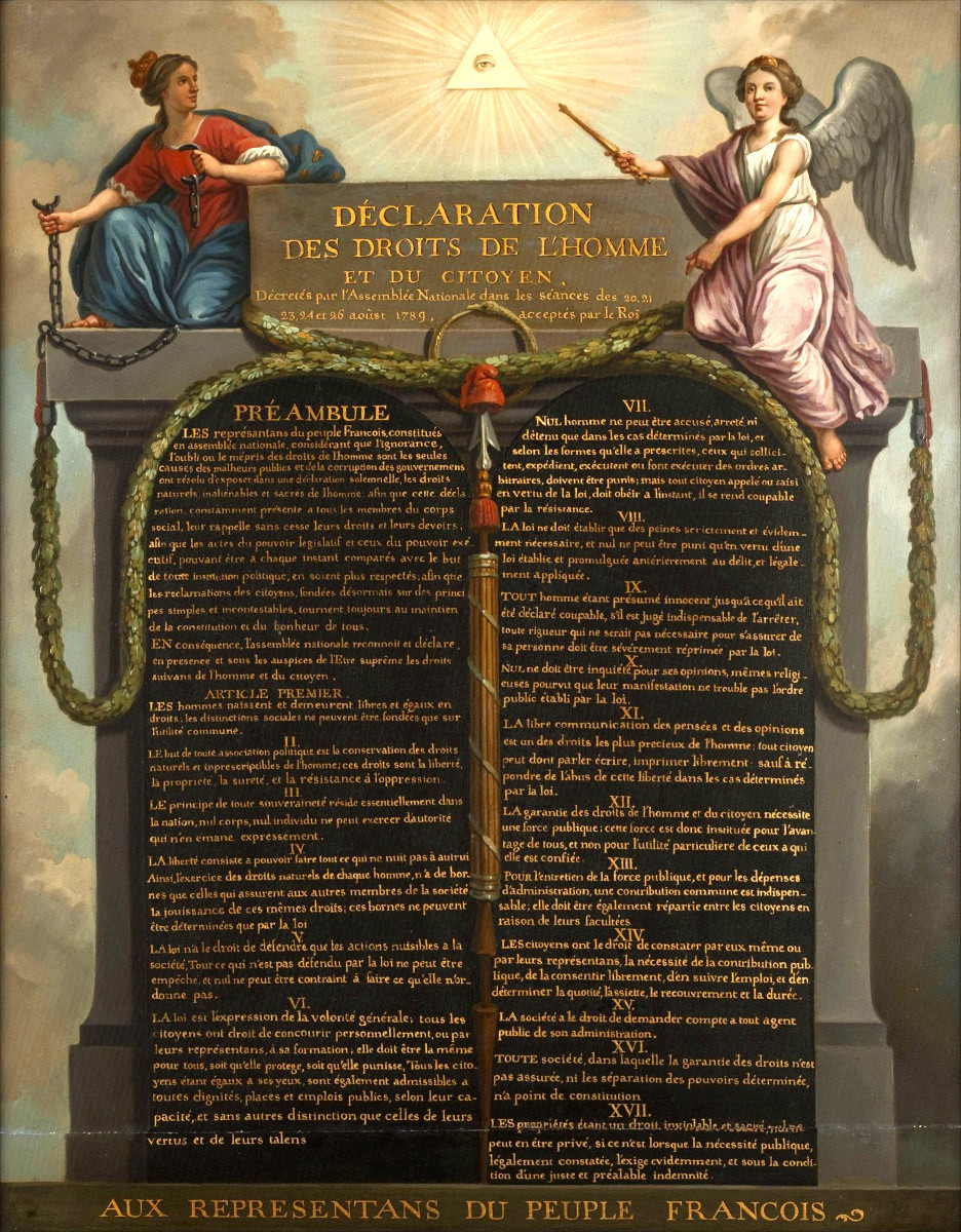 Déclaration des droits de l'homme et du citoyen de 1789 Déclaration des droits de l'homme et du citoyen de 1789