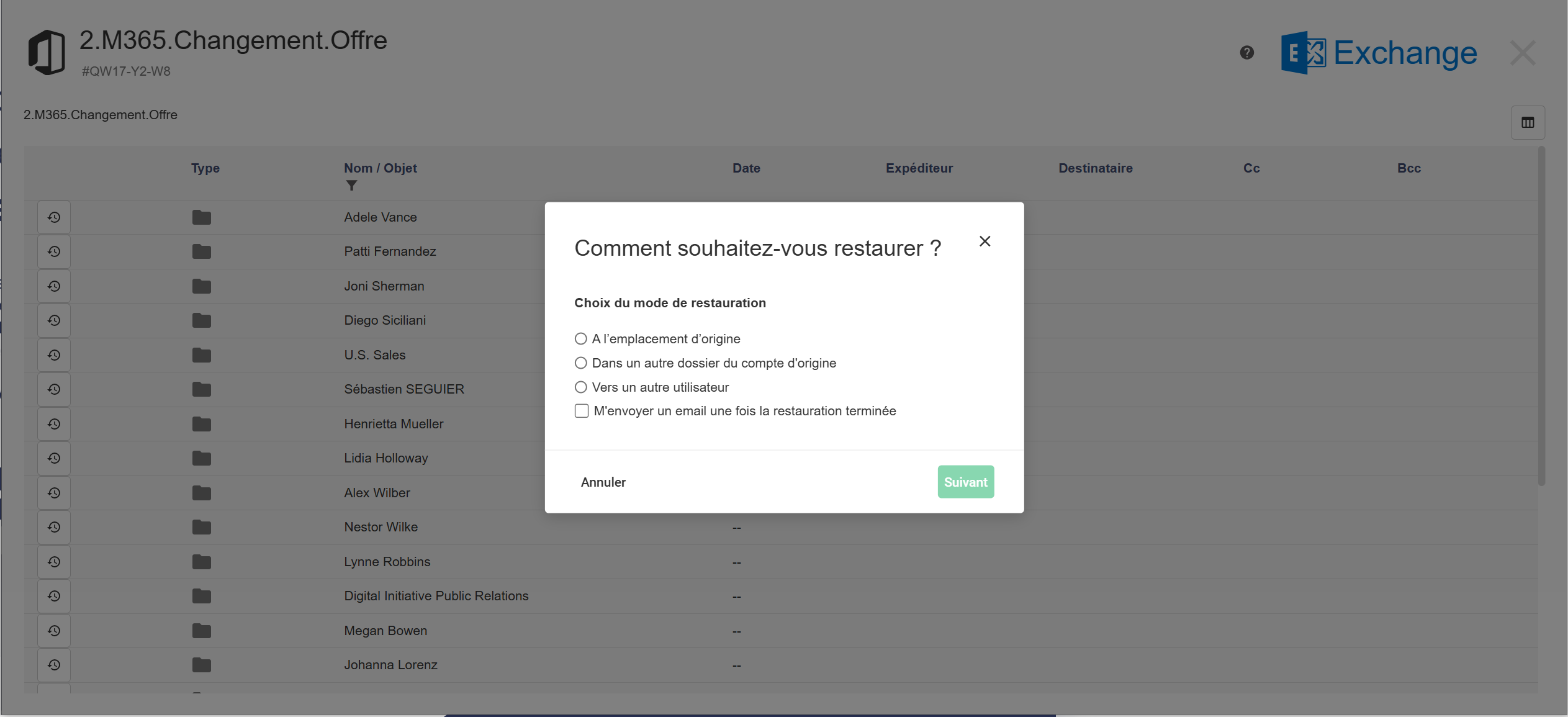 Restauration sauvegarde