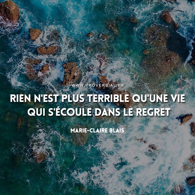 Citation De Marie Claire Blais Sur La Vie Et Les Regrets