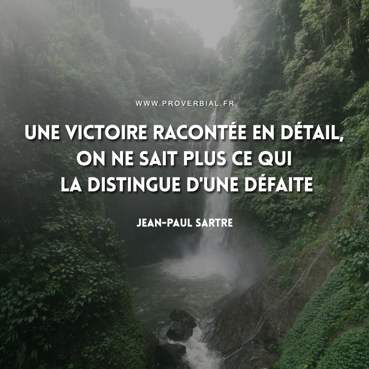 Citation De Jean Paul Sartre Sur La Victoire Et La Defaite