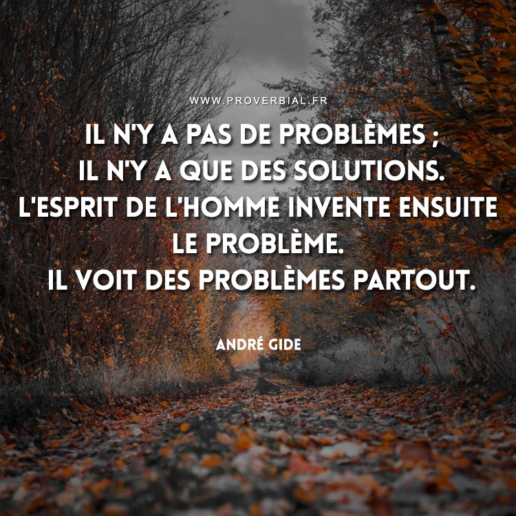Citation D Andre Gide Sur Les Problemes Et Les Solutions