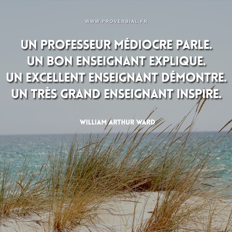 Citation De William Arthur Ward Sur Le Professeur Et L Enseignement