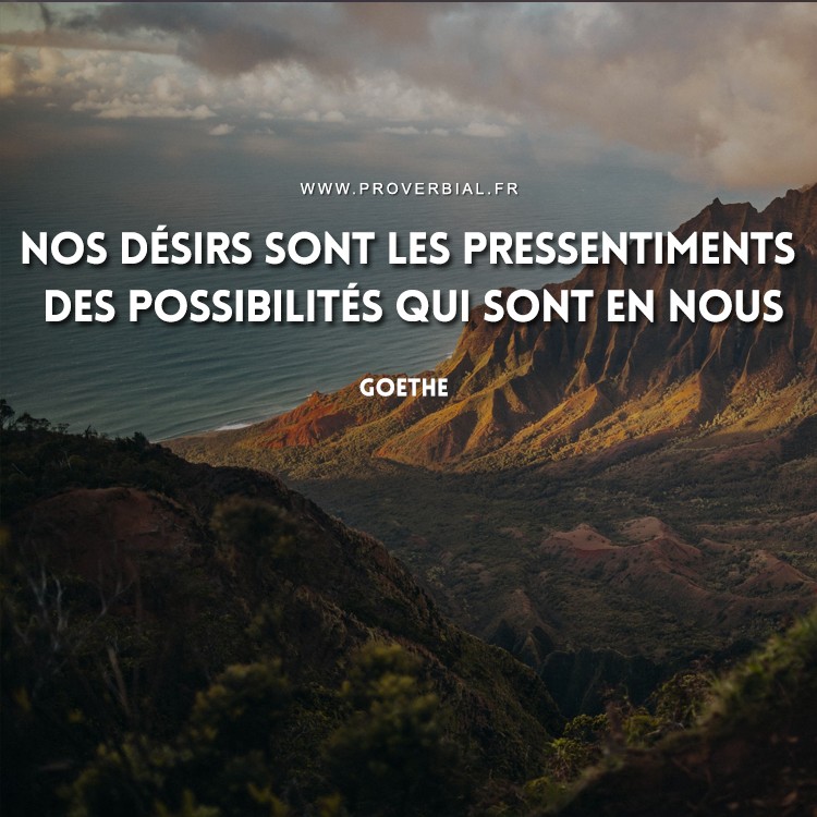 Citation De Goethe Sur Les Desir Et Le Pressentiment