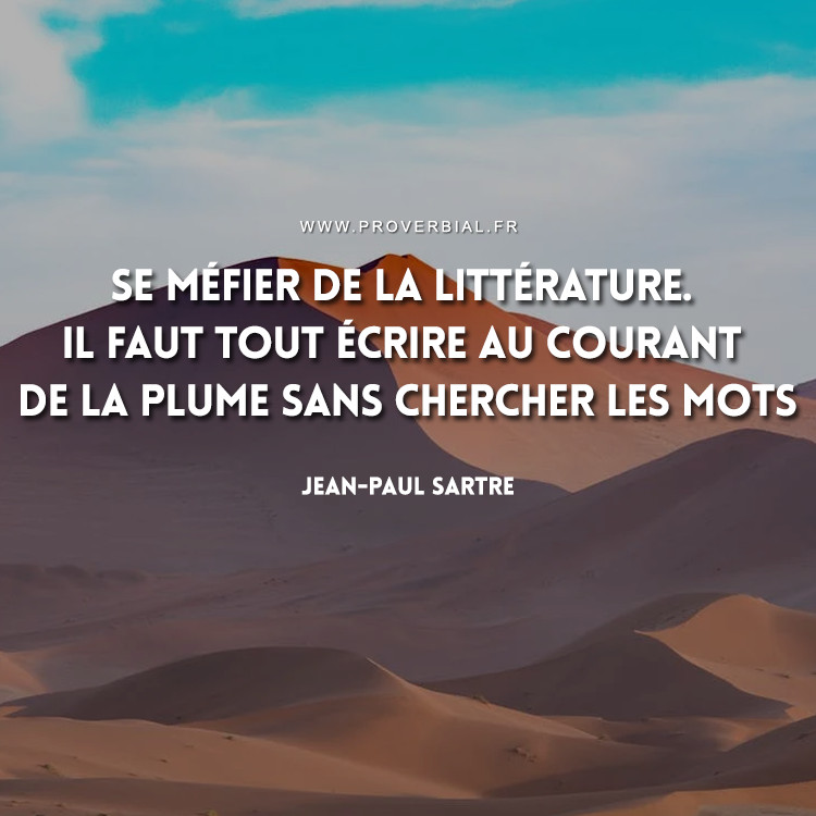 Citation de Jean-Paul Sartre