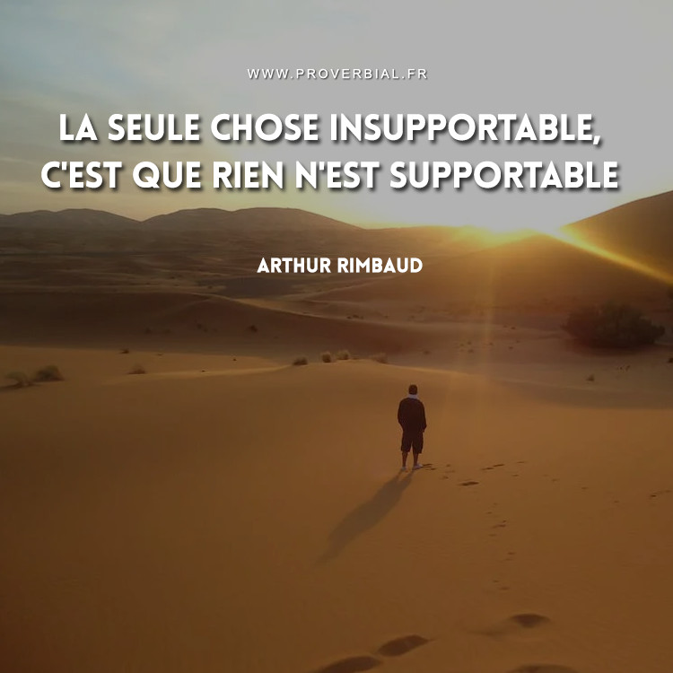 Citation de Arthur Rimbaud