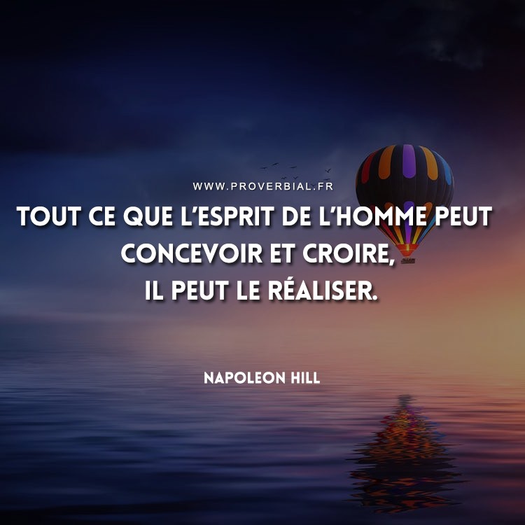 Citation de Napoleon Hill