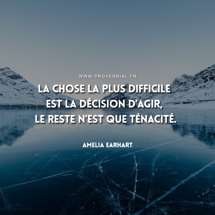 Citation de Amelia Earhart