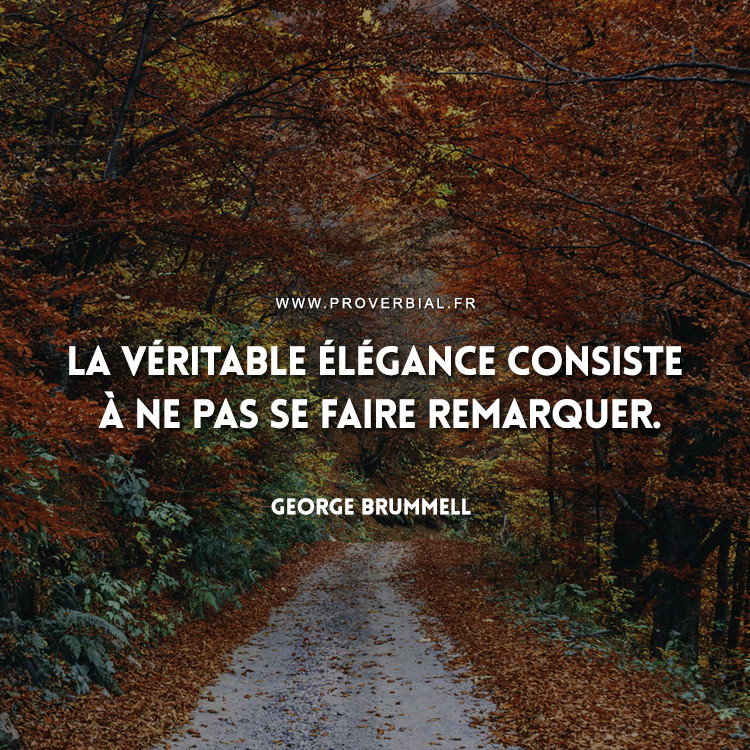 Citation de George Brummell