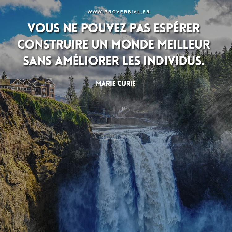 Citation de Marie Curie