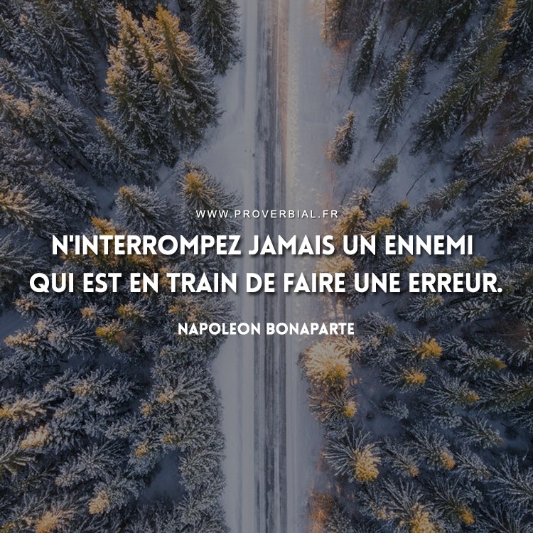 Citation de Napoleon Bonaparte
