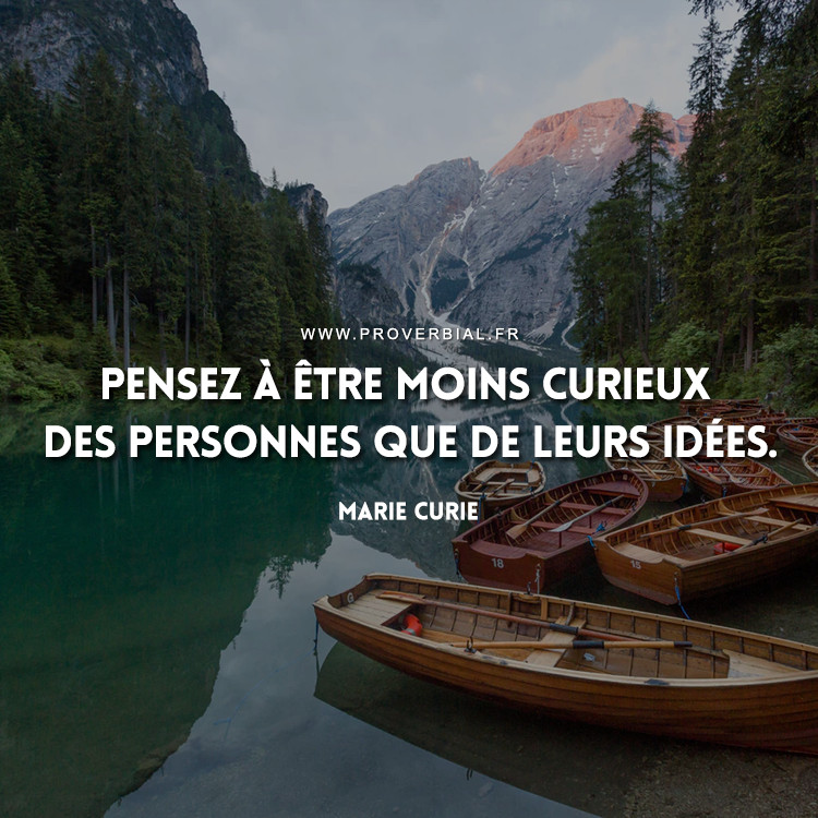 Citation de Marie Curie
