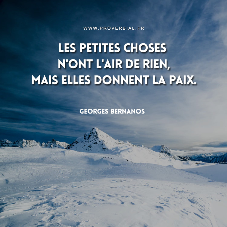 Citation de Georges Bernanos
