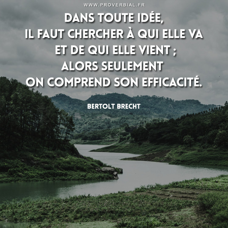 Citation de Bertolt Brecht