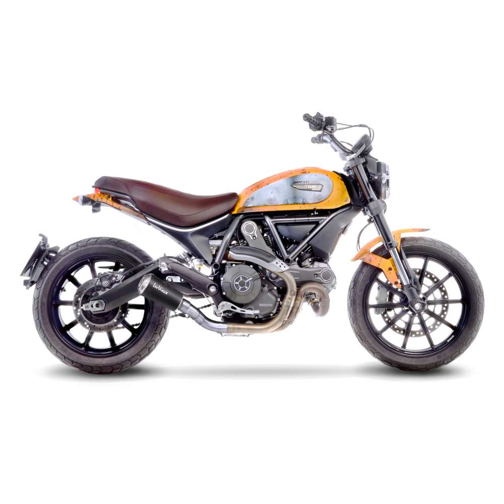 Lv 10 Black Edition Stainless Steel For Ducati Scrambler 800 Cafe Racer Classic Full Throttle Icon 17 Leovince