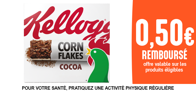 Barres Corn Flakes cacao de Kellogg's | Fidme Courses