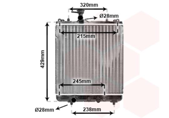 Radiateur, refroidissement du moteur 52002064 VAN WEZEL pour SUZUKI SUBARU