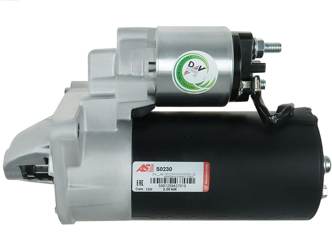 ASPL S0230 Motorino Di Avviamento - 2.2 KW - 3 Fori - Ricambio Auto