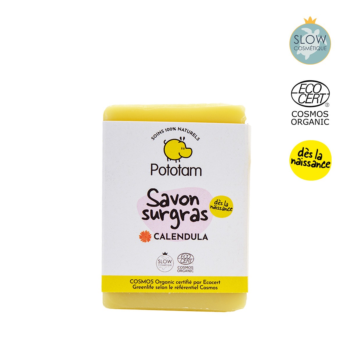 Savon surgras bio pour Bébé au Calendula - Pototam