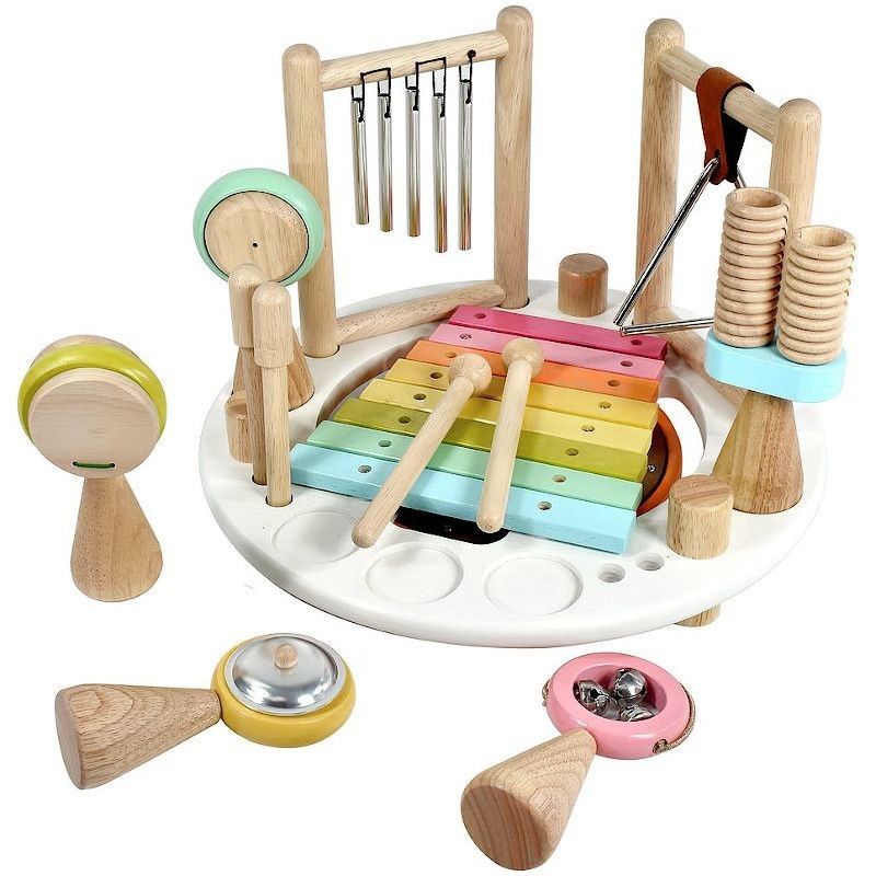 Jouets en bois Table musicale carré Arc en Ciel I'm Toy® - Ekobutiks® l ma  boutique écologique